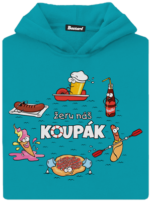 Český koupák dětská mikina klokanka Hawaiian Blue