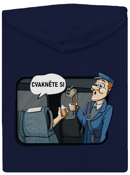 Cvakněte si pánská mikina na zip Navy