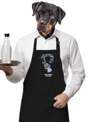 Utržený ze řetězu zástěra Black