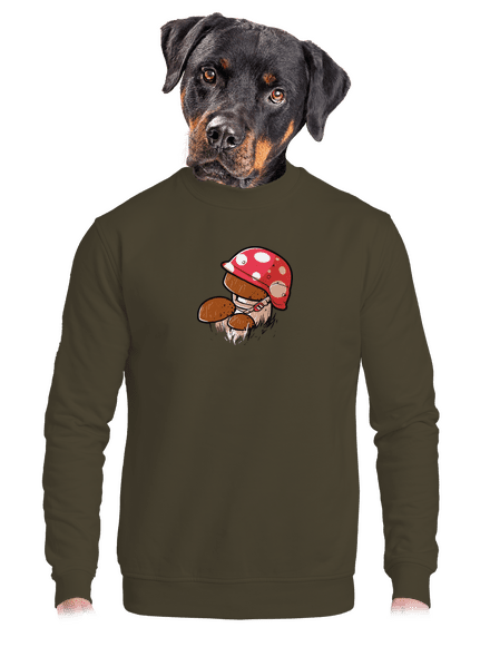 Hřib unisex mikina bez kapuce Urban Khaki