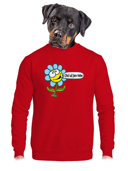 Chci už jen tebe unisex mikina bez kapuce Red