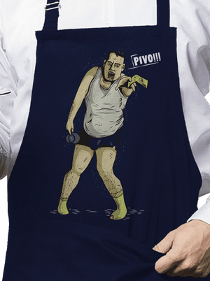 Beer zombie zástěra Navy