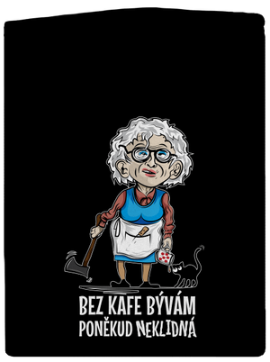 Neklidná bez kafe pánská mikina na zip Black