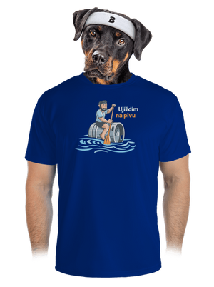 Ujíždím na pivu pánské sportovní tričko Royal Blue Mal