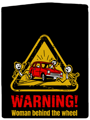 Žena za volantem dámská mikina na zip Black