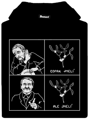 Cimrman: Copak jmelí pánská mikina klokanka Black