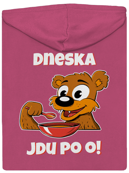 Dneska jdu po o dámská mikina na zip Magenta