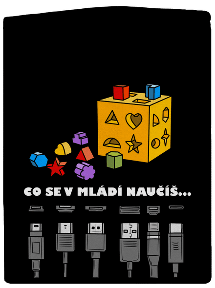 Co se v mládí naučíš pánská mikina na zip Black