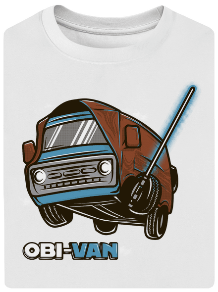 Obi-Van unisex tričko oversized White