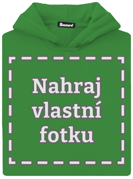 Vlastní potisk dětská mikina klokanka Kelly Green AWD