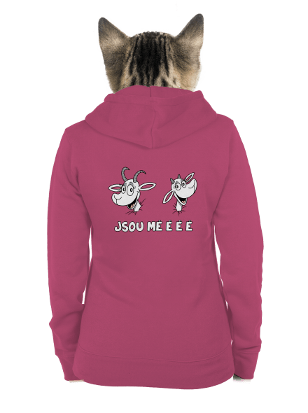 Kozy Jsou méééé dámská mikina na zip Magenta