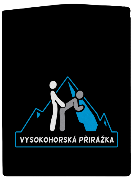 Vysokohorská přirážka pánská mikina na zip Black