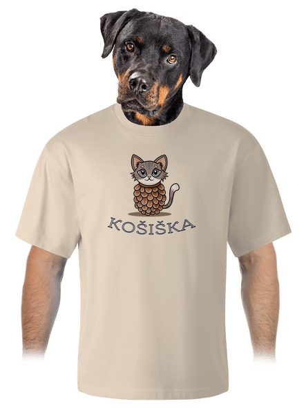 Košiška unisex tričko oversized Almond