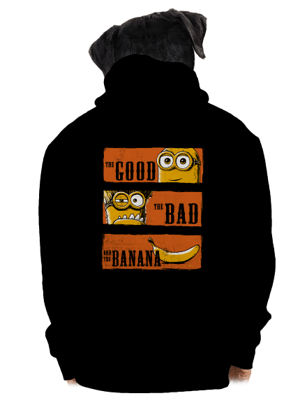 Hodný zlý a banán pánská mikina na zip Black