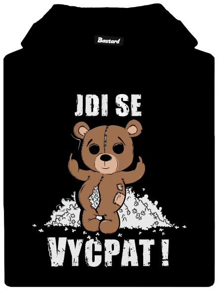 Jdi se vycpat pánská mikina klokanka Black