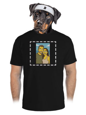 Simpsonovi z vlastní fotky pánské sportovní tričko Black