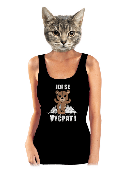 Jdi se vycpat dámské tílko klasické Black