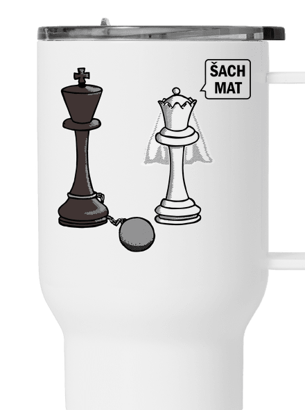 Šach mat termohrnek White