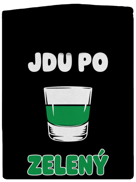 Jdu po zelený pánská mikina na zip Black