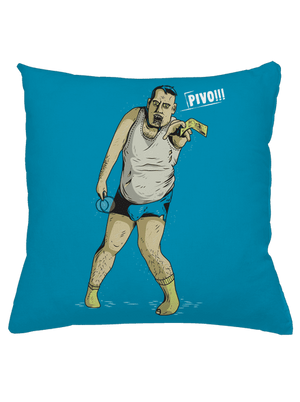 Beer zombie polštář Blue Turquoise