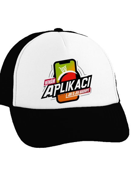 Nemám aplikaci kšiltovka truckerka Black cap
