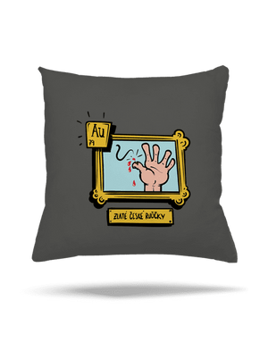 Zlaté české ručičky polštář Gray Pol