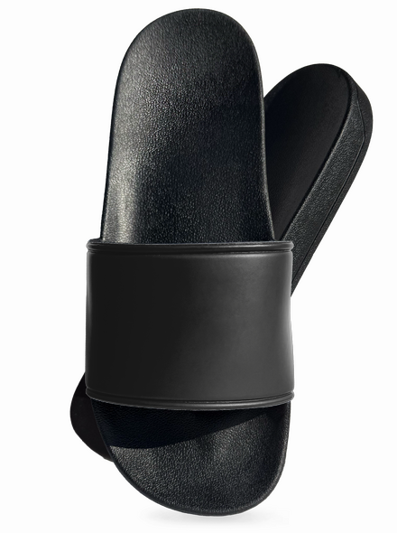 Bez potisku pantofle Black