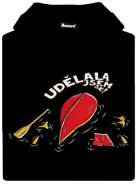 Udělal jsem se dámská mikina klokanka Black