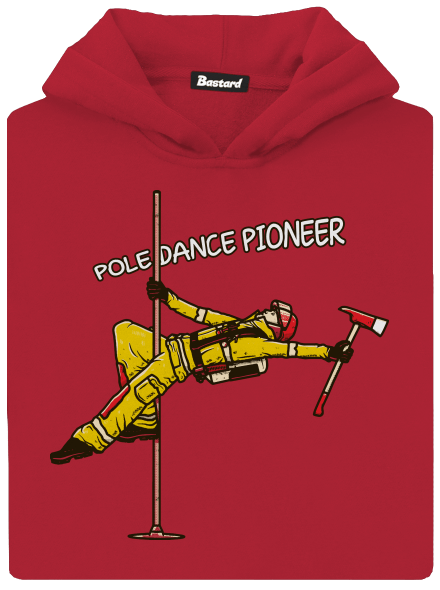 Pole Dance Pioneer dětská mikina klokanka Fire Red