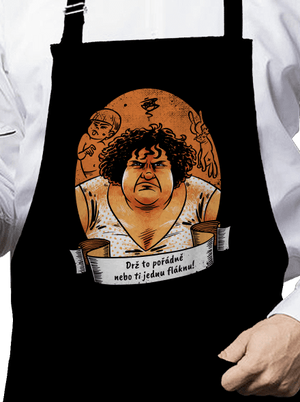 B14: Slunce seno jahody zástěra Black