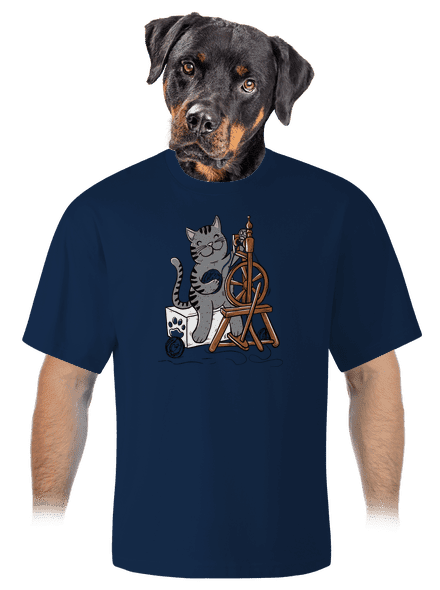 Kočka přede unisex tričko oversized Midnight Blue