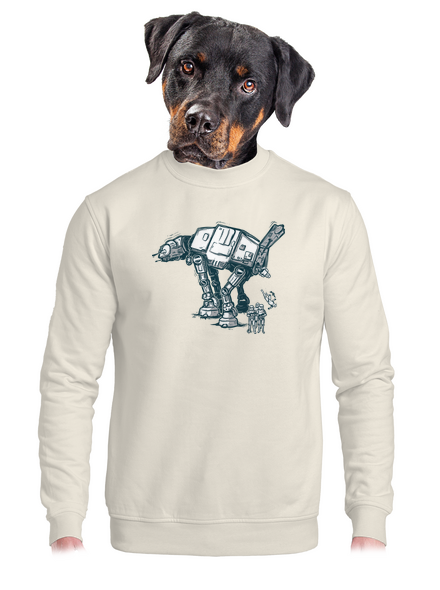 AT-AT unisex mikina bez kapuce Off White
