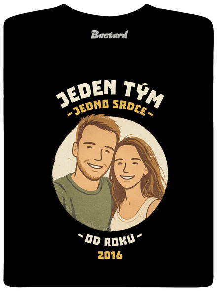Jeden tým z vlastní fotky pánské dlouhý rukáv Black