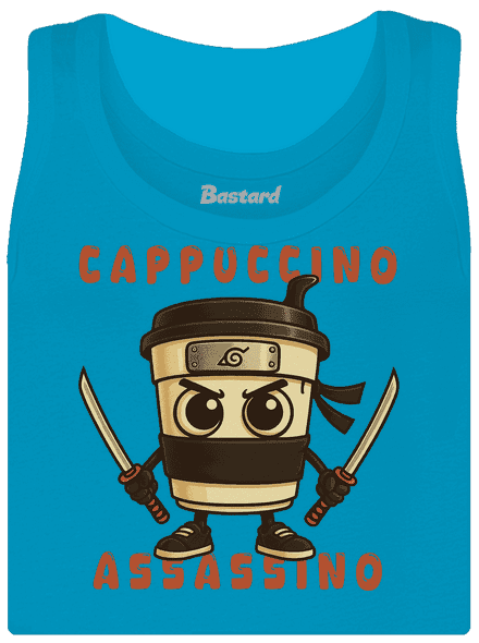 Cappuccino Assassino – Italian Brainrot dámské tílko klasické Blue Atol