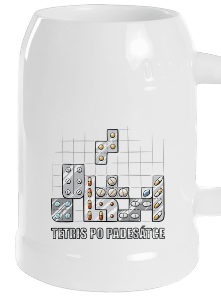 Tetris půllitr White