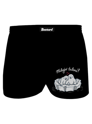 Miluju tulení pánské trenky Black