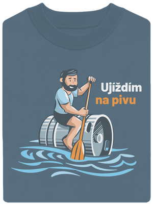 Ujíždím na pivu unisex mikina bez kapuce Nordic Blue