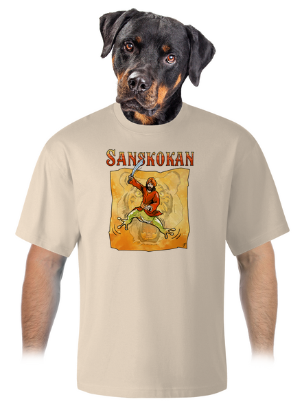 Sanskokan unisex tričko oversized Almond