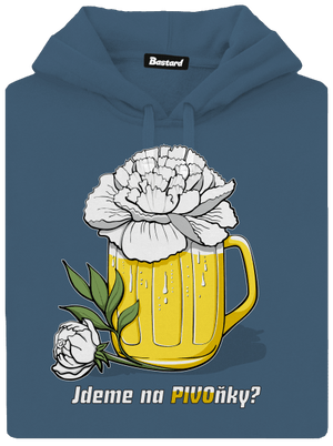 Pivoňky dámská mikina klokanka Denim