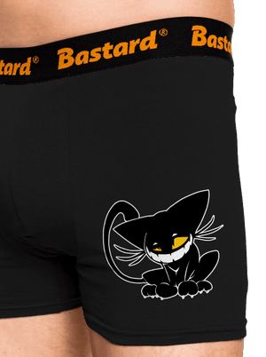 Evil cat boxerky Black