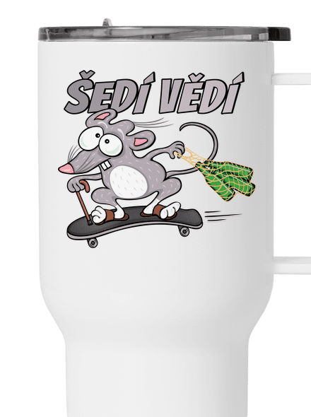 Šedí vědí - myšák termohrnek White