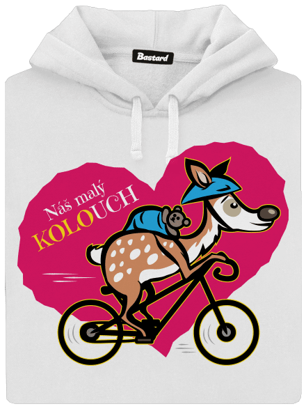Kolouch na kole dámská mikina klokanka White