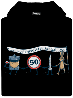 Nepřátelé řidičů dětská mikina klokanka Black