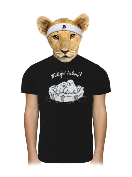 Miluju tulení dětské sportovní tričko Black