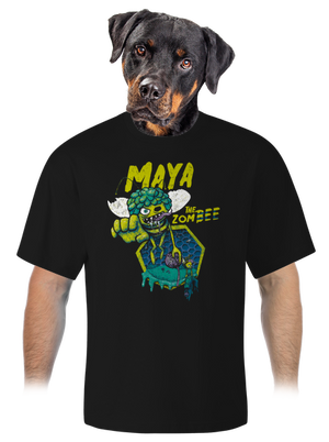 Zombee Mája unisex tričko oversized Black