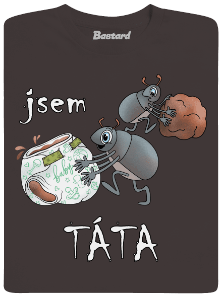 Jsem táta a máma pánské dlouhý rukáv Bear Brown