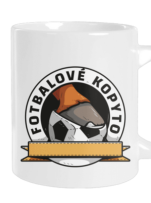 Fotbalové kopyto velký hrnek White