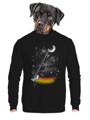 Unicorn Universe unisex mikina bez kapuce Black