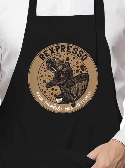Rex-presso zástěra Black