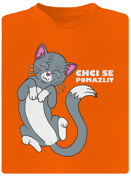 Chci se pomazlit dětské sportovní tričko Neon Orange